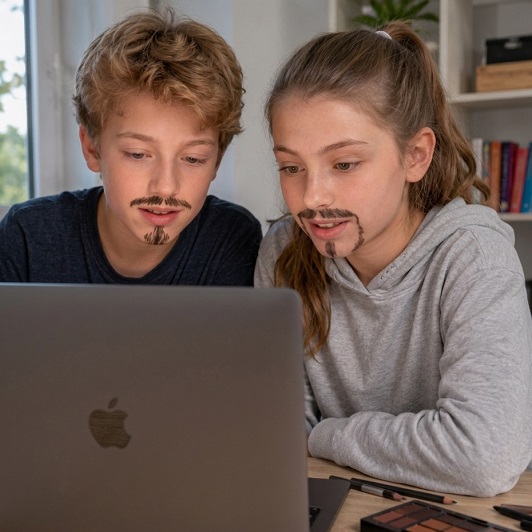 Tech News : Children Fool Online Age Checks With Fake Mustaches