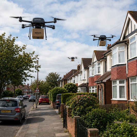 Tech News : Amazon Expands Drone Delivery Sixfold