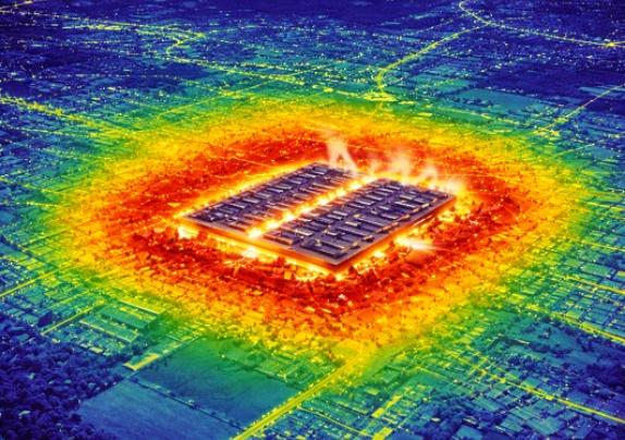 Sustainability-in-Tech : AI Datacentres May Heat Surrounding Areas For Miles